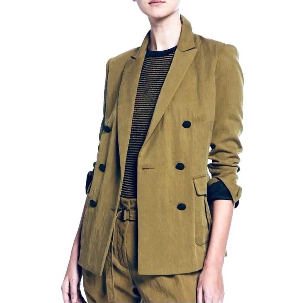 Rag & Bone Classic Tailored Blazer Green Jacket | Size XS
